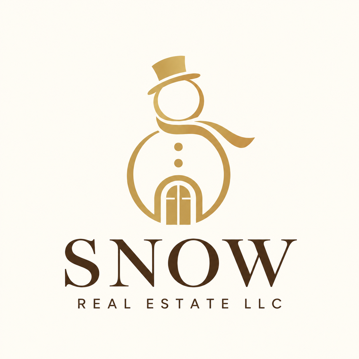 Snow Real Estate LLC — gold snowman emblem